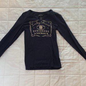 Lucky Brand Navy Long Sleeve Size (M)
